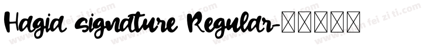 Hagia signature Regular字体转换